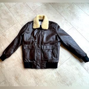 A-2 Genuine Leather Aviator Bomber Jacket